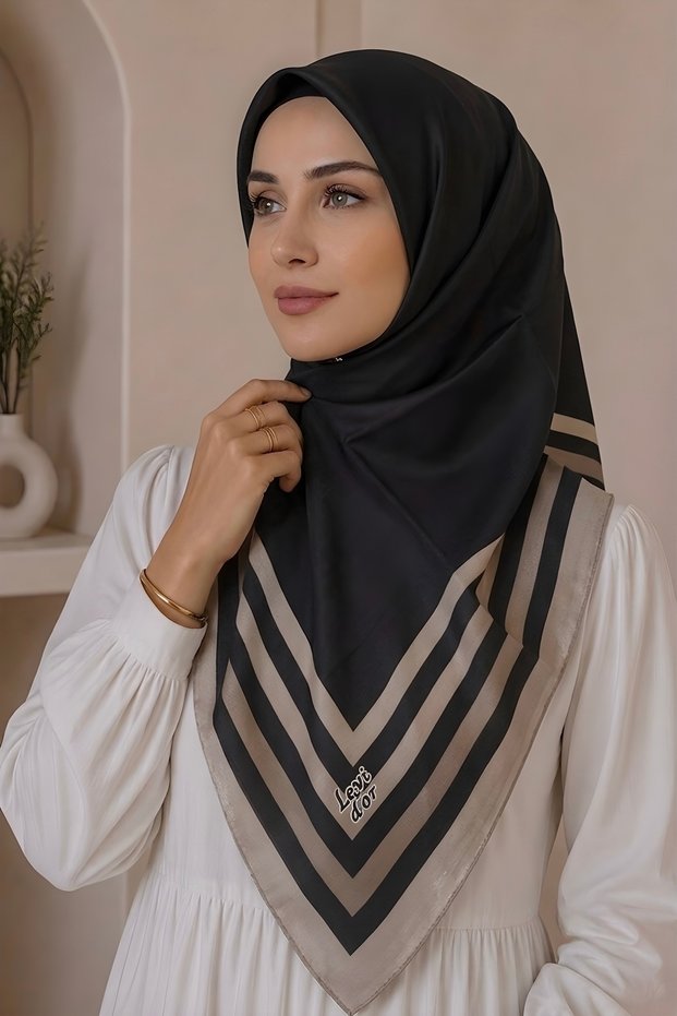 وشاح ليفيدور باللون البني المرير