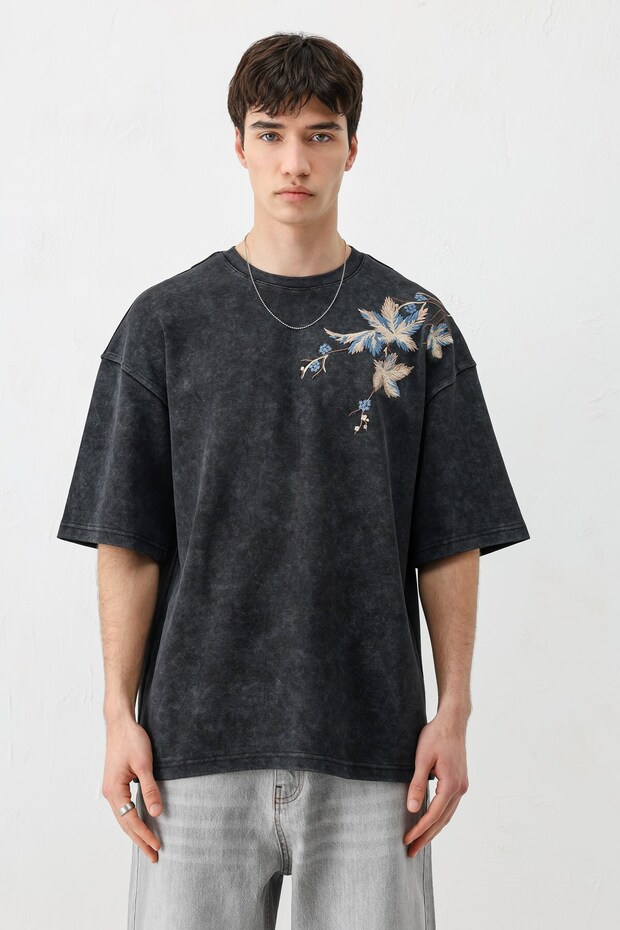 Oversize Printed T-Shirt Black