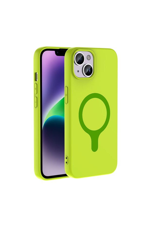 iPhone 14 Case Pastel Colorful Magsafe Camera Raised Silicone