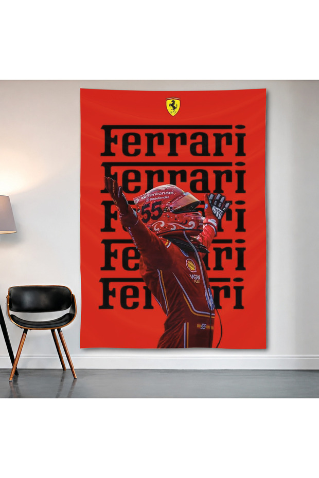 Ferrari Pop Art Wall Covering Wall Tapestry First Quality Satin Fabric Poster