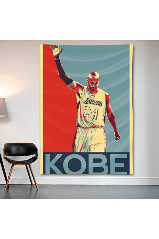 Kobe Bryant Pop Art Wall Covering Wall Tapestry First Quality Satin Fabric Poster