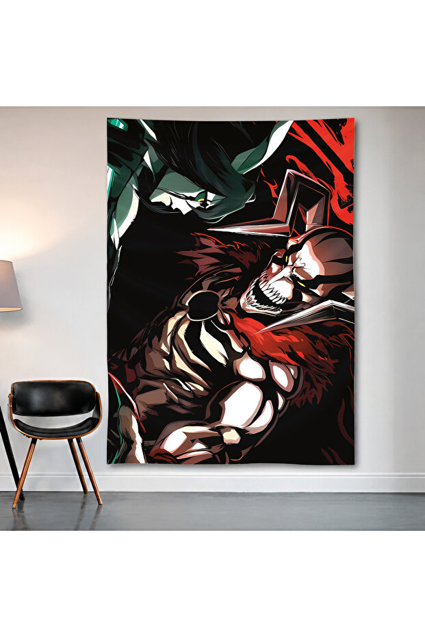 One Punch Man Garou Wall Covering Wall Tapestry First Quality Satin Fabric Poster