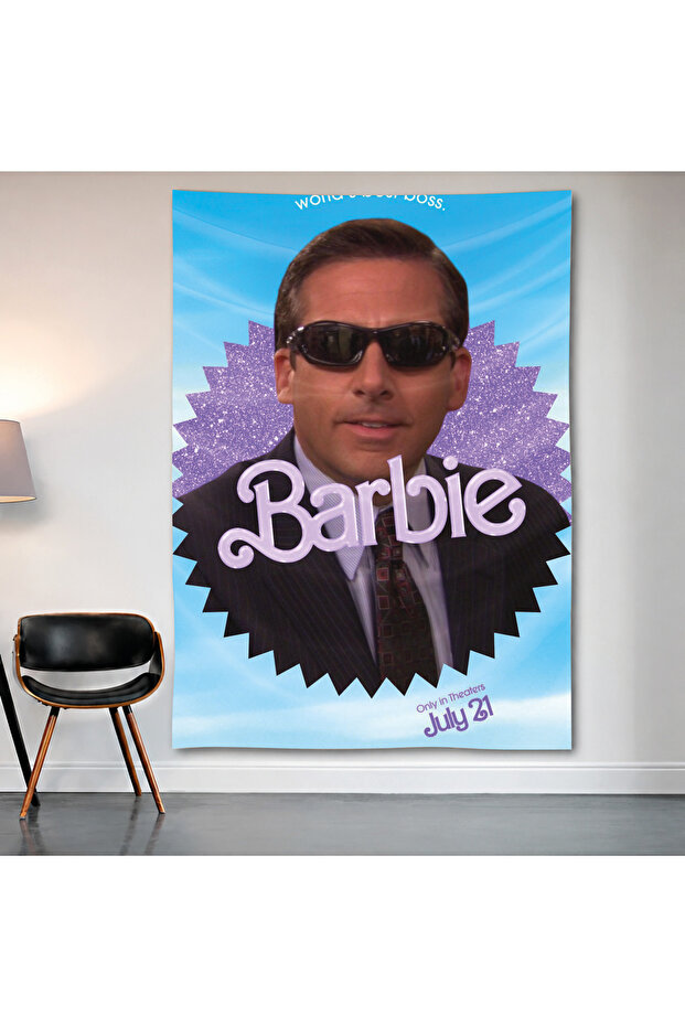 Barbie Meme Wall Covering Wall Tapestry First Quality Satin Fabric Poster