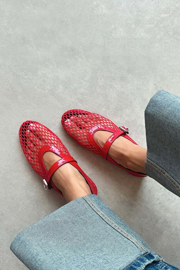 Sten Women's Mesh Detail Babet Red