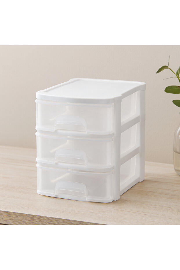 3-Tier Plastic Drawer Organizer (17.5X14.4X16.9 cm)