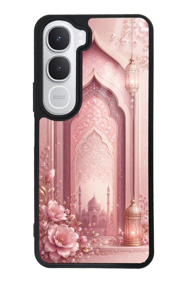 Vivo Y31 Glossy Phone Case with Blush Palace Garden Design