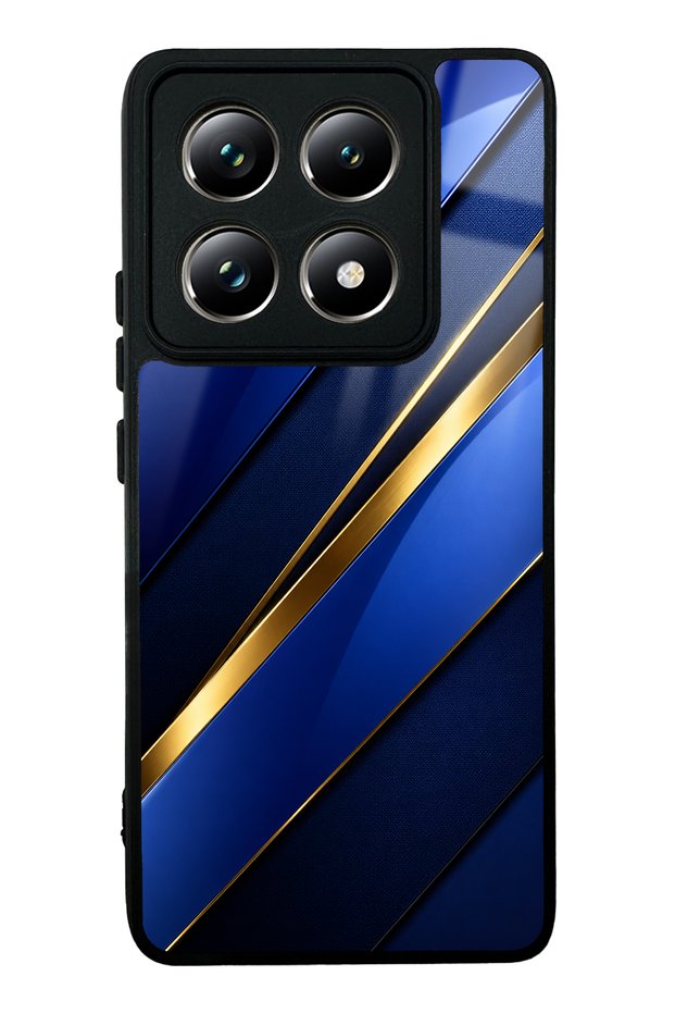 Xiaomi Mi 14t Pro Sapphire Gold Edge Design Glossy Phone Case