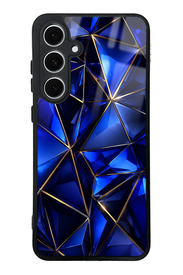 Samsung S24 Fe Sapphire Crystal Edge Design Glossy Phone Case