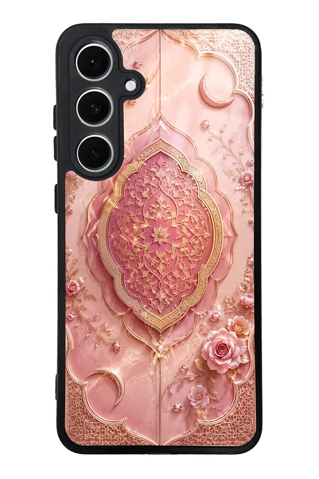 Samsung S24 Fe Blush Crescent Palace Design Glossy Phone Case