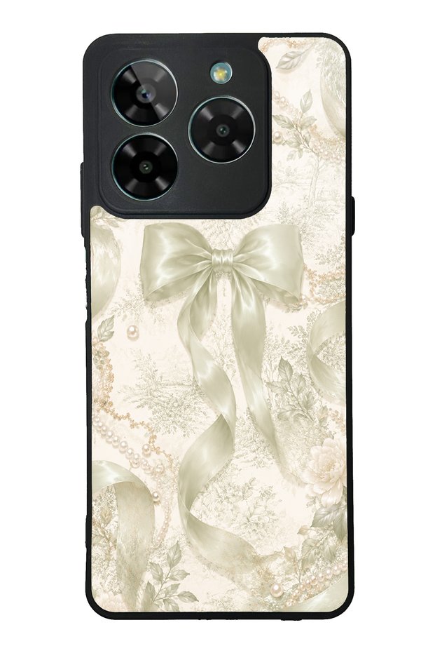 Gm Era 50 Ivory Pearl Bow Design Glossy Phone Case