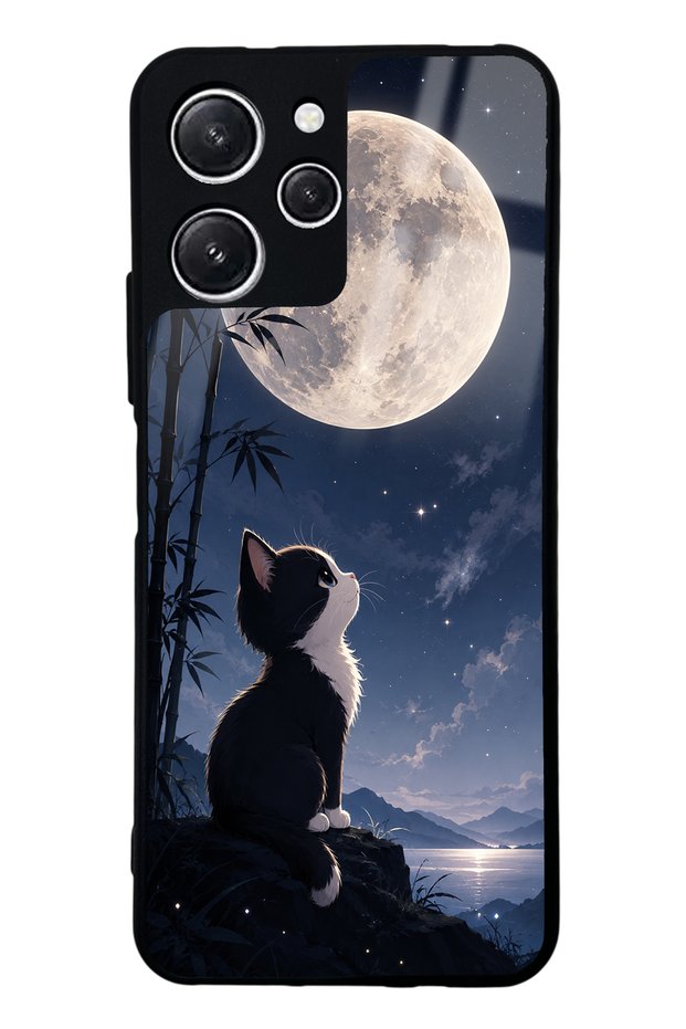 Xiaomi Redmi 12 Moon Guardian Kitty Design Glossy Phone Case