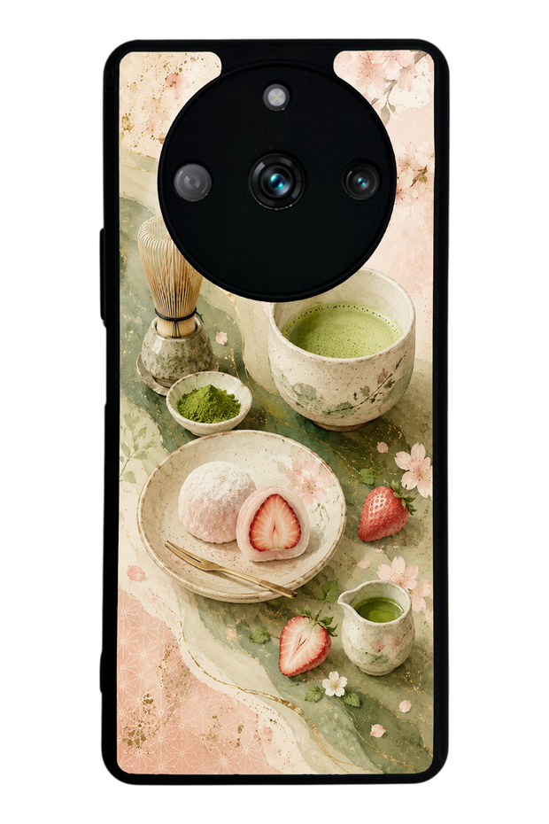 Realme 11 Pro Sakura Matcha Mochi Design Glossy Phone Case