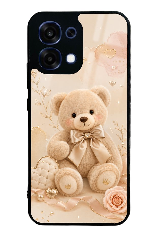 Oppo A6 Pro Pearl Teddy Design Glossy Phone Case