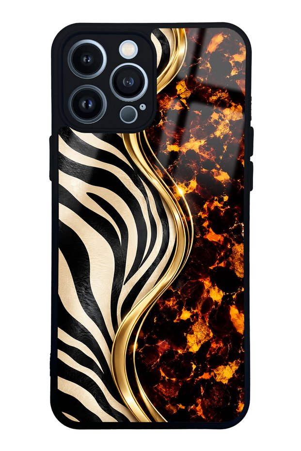 iPhone 13 Pro Max Black Safari Design Glossy Phone Case
