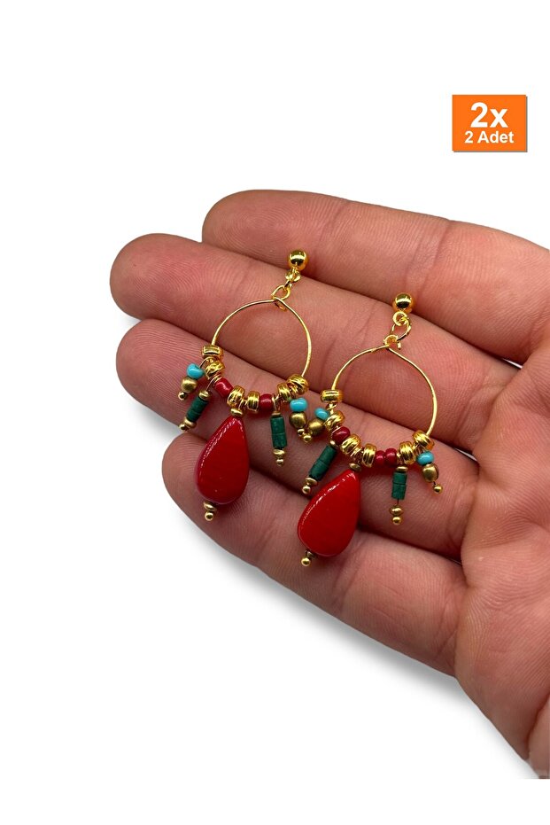 أقراط مصنوعة يدويًا بتصميم خاص كهدية