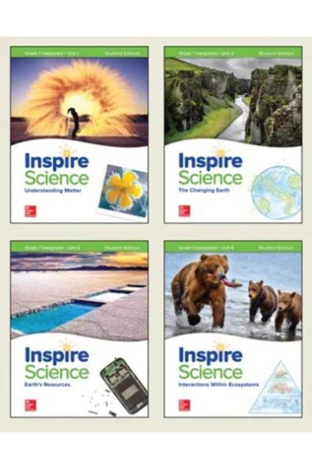 Inspire Science, G07 - Print Student Edition Bundle (Units 1-4)_Maghrohel Inspire Science Grade 7 Bundle