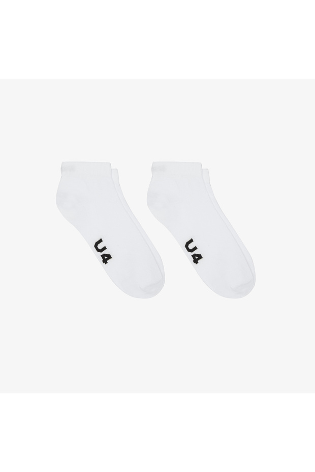 United4 Classic Unisex White 2-Piece Socks