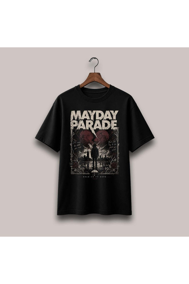 تي شيرت مطبوع عليه Mayday Parade للجنسين مقاس كبير