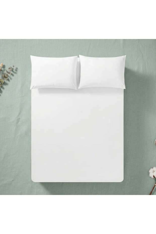 Ranforce Single Elastic Sheet Set 100*200cm White