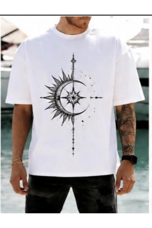 Unisex Colorful Oversize Printed T-Shirt Streetwear Comfortable Fit Daily Premium