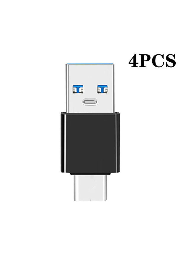 black 4pcs USB3.1 Male to USB C Male Adapter Charging Adapter for Easy Device Connection for Macbook