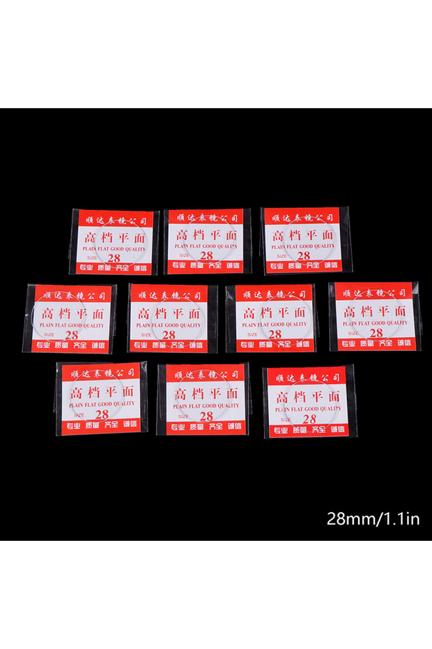 A1 NEW 10pcs 28mm-39mm Plane Mineral Watch Glass Flat Watch Crystal Mineral Glass Replacement Part 1