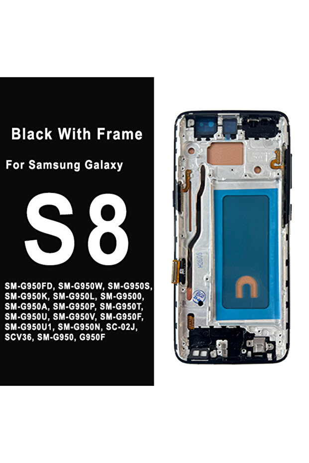 شاشة TFT LCD بإطار أسود لهاتف S8 G950F، شاشة لمس مع لوحة رقمية بديلة لهاتف S...