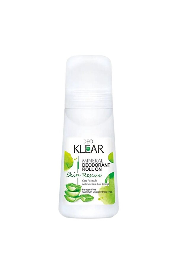 Deo Klear Natural Mineral Deodorant Roll On Rescue 65Ml