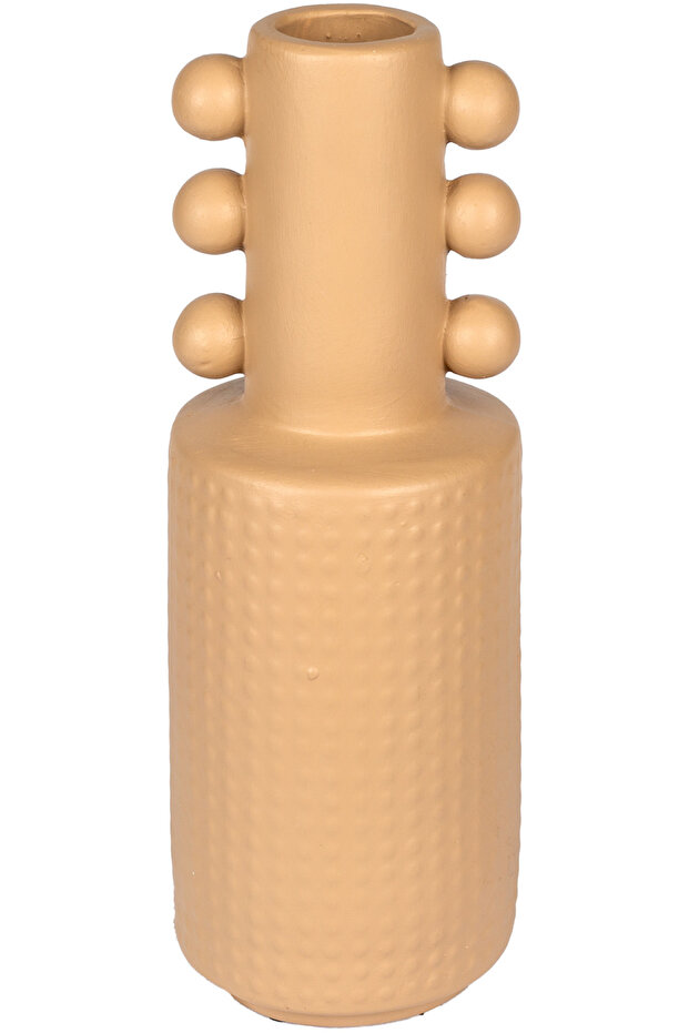 Decorative Ceramic Vase Murren Sandy Brown 12X35 Cm.