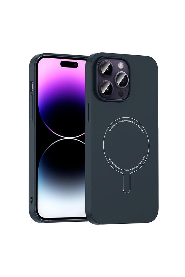 حافظة متوافقة مع هاتف Apple iPhone 14 Pro Max من نوع AirFit MagSafe باللون الأزرق الداكن