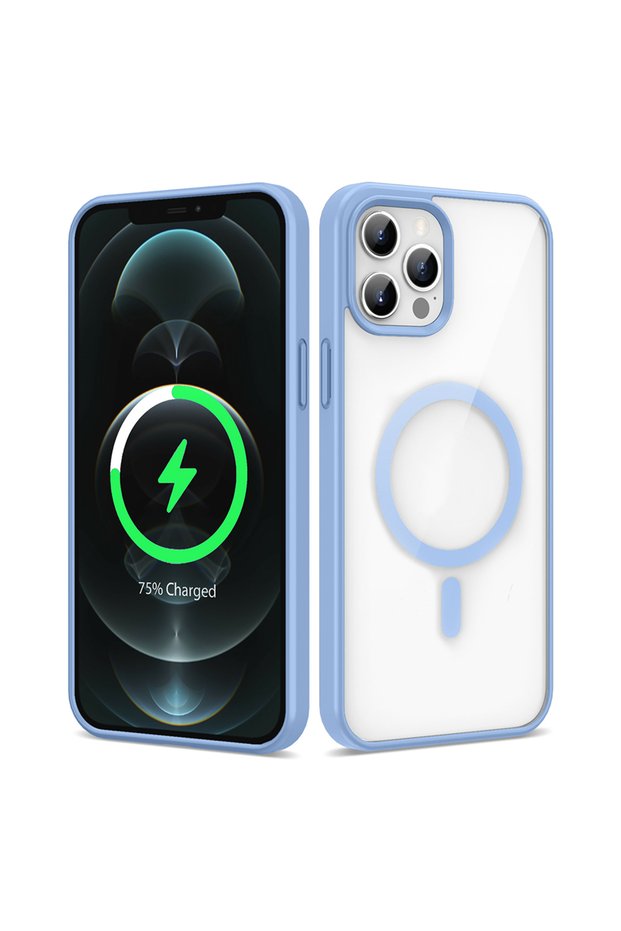 iPhone 12 Pro Max Case Edges Slim Back Magsafe Camera Raised Silicone Omsy