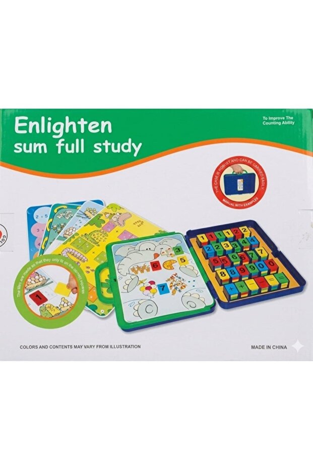 Children's Arithmetic Learning Board- Montessori Style Number and Addition Educational Kit (Ages 3+)