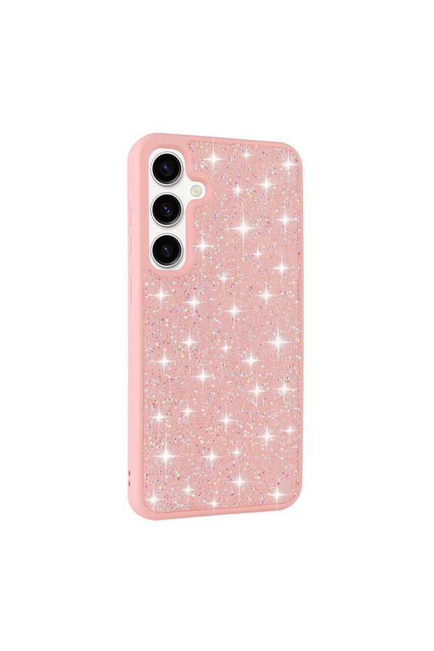 Galaxy S24 Case with Glittering Diamond Stones and Raised Camera Silicone Omsy