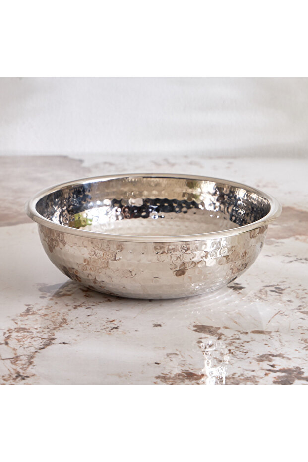Hammered Metal Decorative Bowl - 27 cm