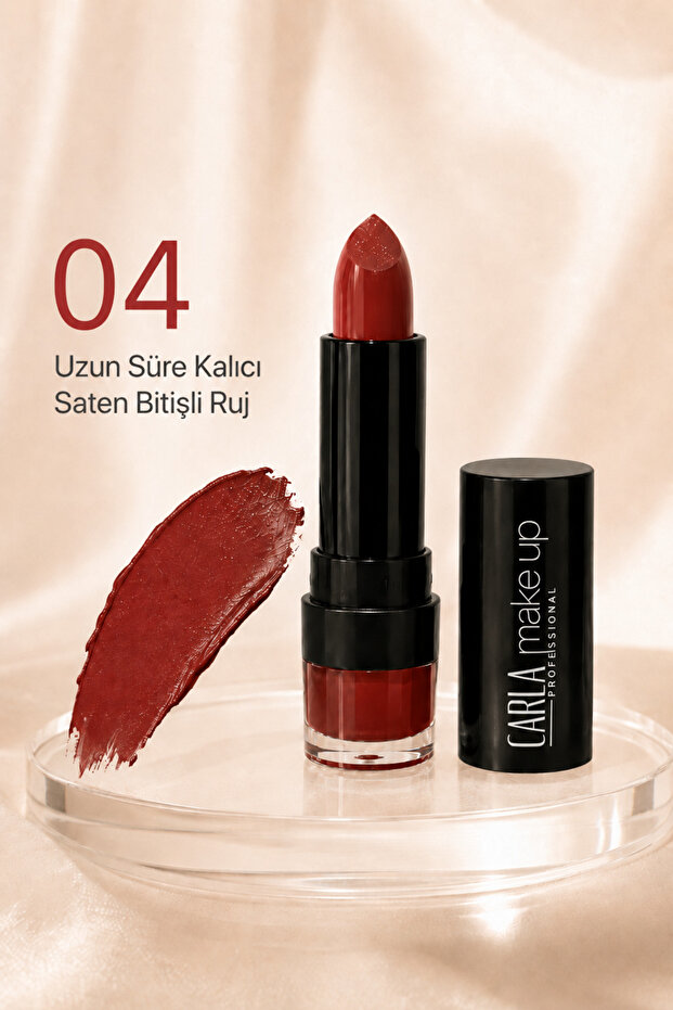 Long-Lasting Satin Finish Incape Lipstick No:04