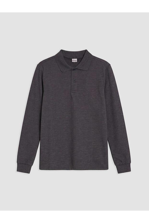 Polo Collar Long Sleeve Boys' T-Shirt (W6)