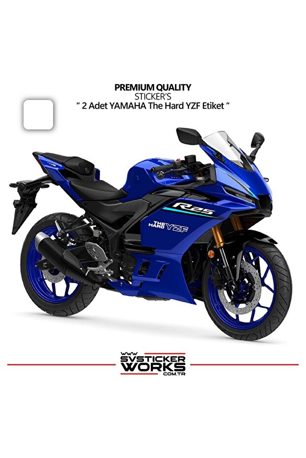 Yamaha the hard yzf sticker high quality foil 2 pieces sticker label
