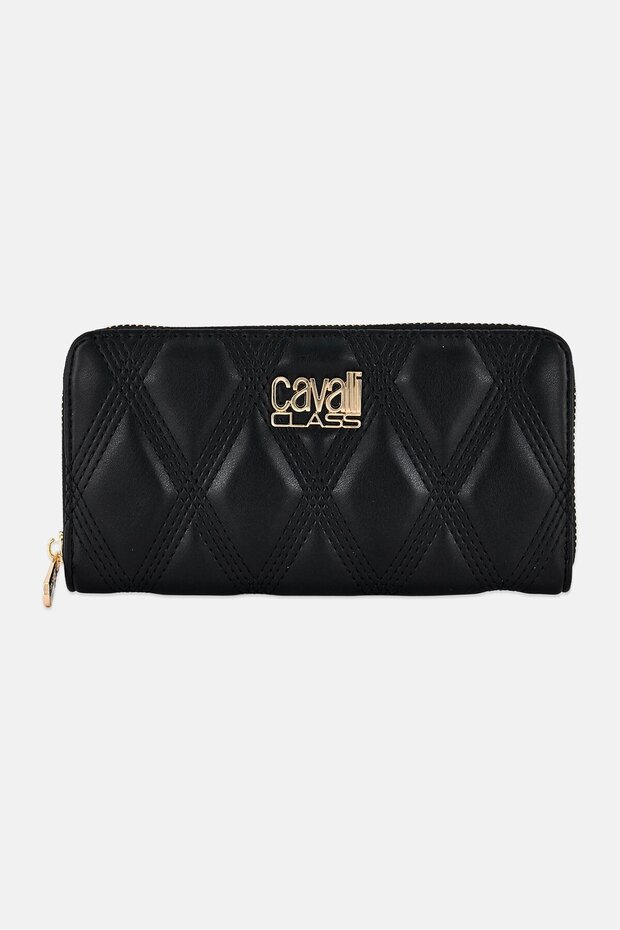 Women Hardware Logo Wallet, Black