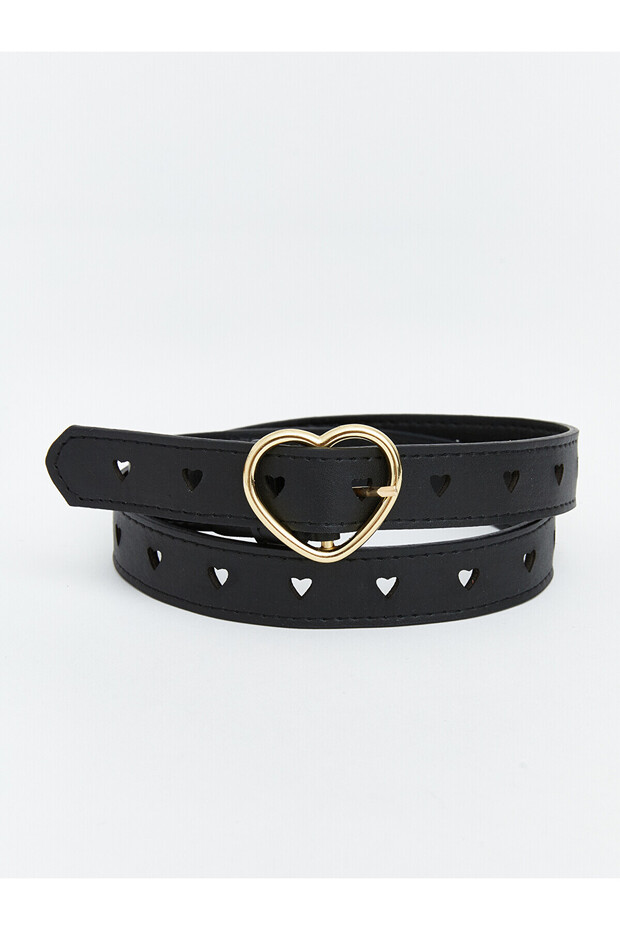 Seray New Season Heart Patterned Girls' Chock Belt