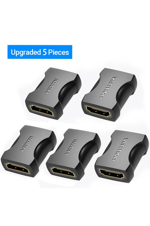 Other 5 pcs Black upgrade Vention HDMI Extender Adapter HDMI Female to Female Connector 4k 2.0 Exten