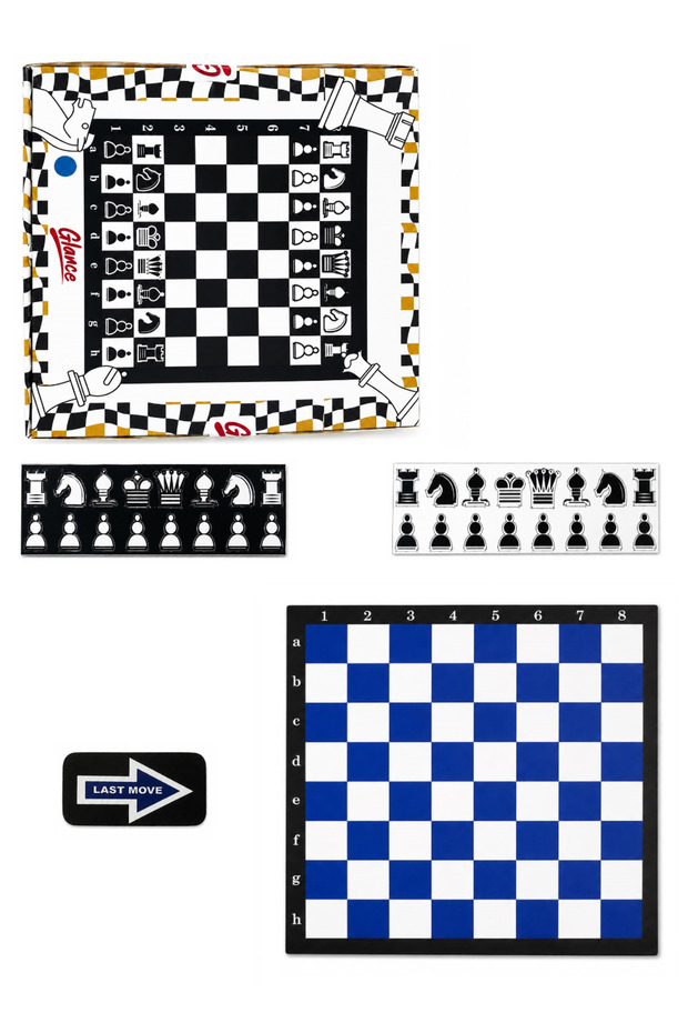 Chess Set Blue,Foldable Magnetic Chess,Game for Kids,Adults and Beginners,Travel,Home,Table,Outdoor,And Learning