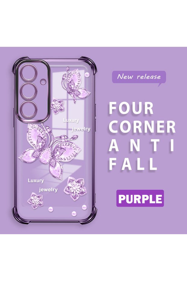 Samsung Galaxy S24 Plus Compatible Transparent Back Four-Corner Reinforced Impact Protection Silicone Case