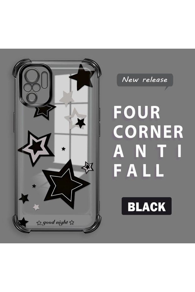 Xiaomi Redmi Note 10S Compatible Transparent Back Cover Four Corners Reinforced Impact Protection Silicone Case