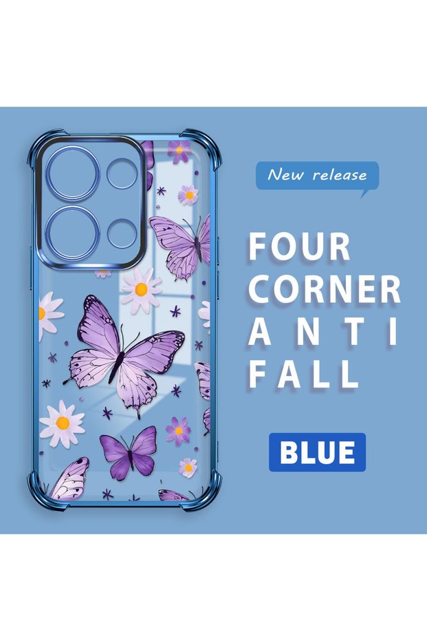 Xiaomi Poco M6 Pro 4g Compatible Transparent Back Four-Corner Reinforced Impact Protection Silicone Case