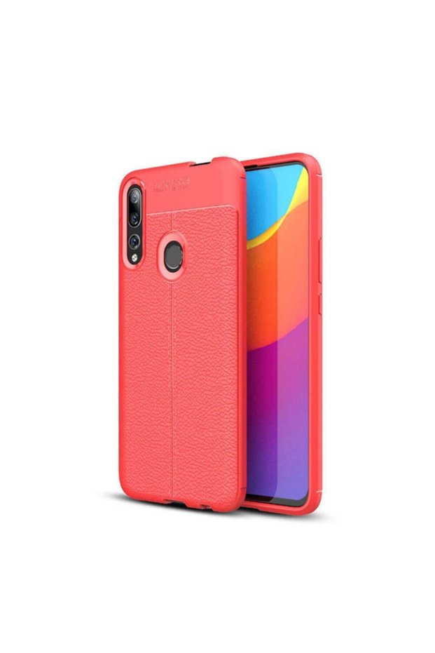 Ultra Protection Leather Look Silicone Surface Case Niss Cover Compatible for Huawei Y9 Prime 2019