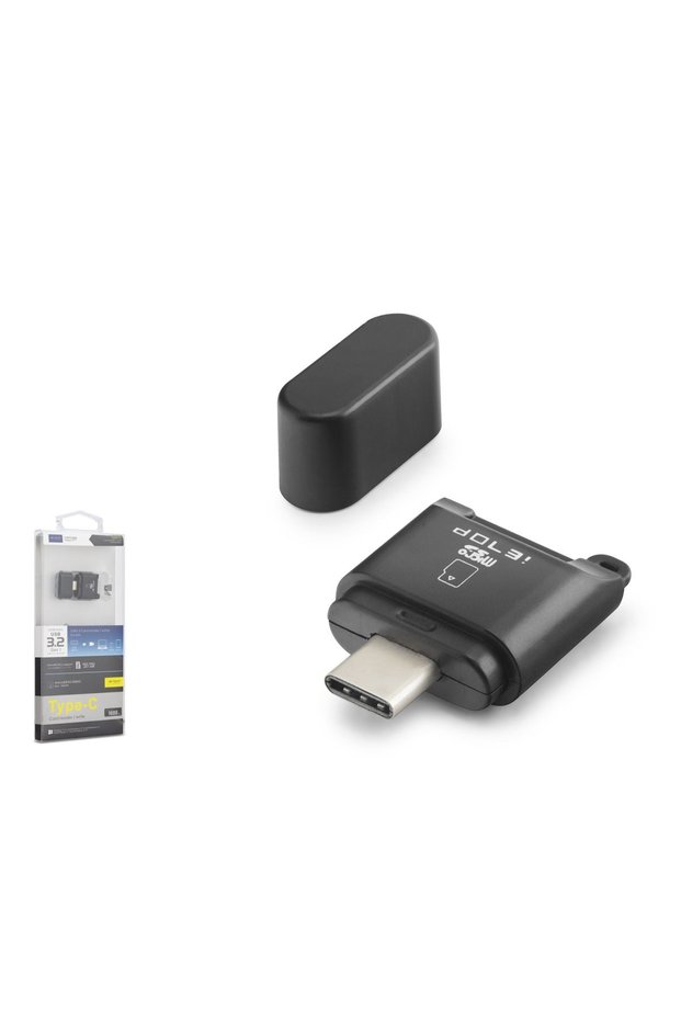 قارئ بطاقات من نوع C 3.2 Gen1 Microsd بسرعة 5 جيجابت في الثانية باللون الأسود TC302