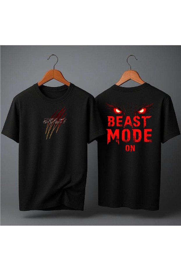 Beast Mode on Printed Oversized T-Shirt