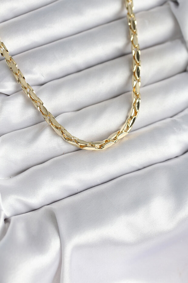 Brass Gold Color 60 cm Chain Women's Necklace