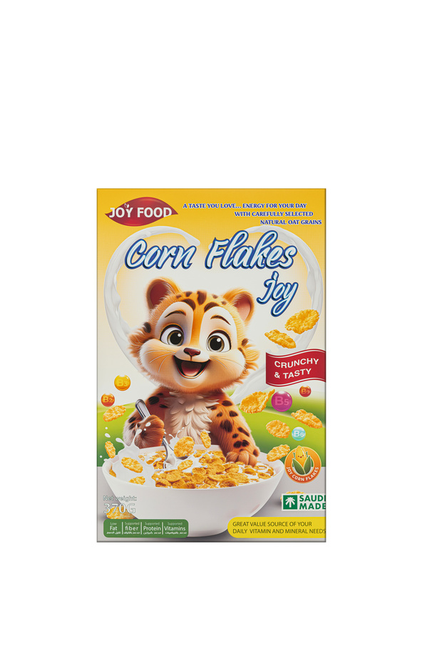 Plain Corn Flakes Cereal 370g - Classic Golden Crunchy Breakfast Flakes