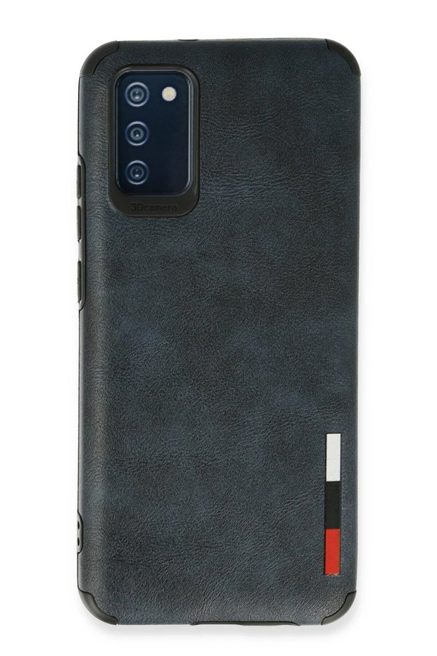 Aconcept Galaxy A03S Case Loop Leather Silicone (103652) - Navy Blue